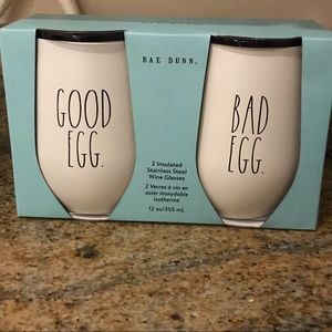 Rae Dunn Insulated Good/Bad Egg 12oz Set